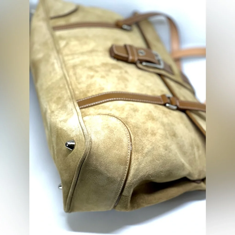 COACH💥RARE-VINTAGE~SOLD OUT💥Hampton Suede Satchel - Picture 6 of 14